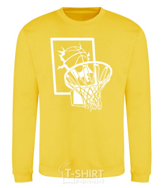 Sweatshirt Basketball hoop and ball yellow фото