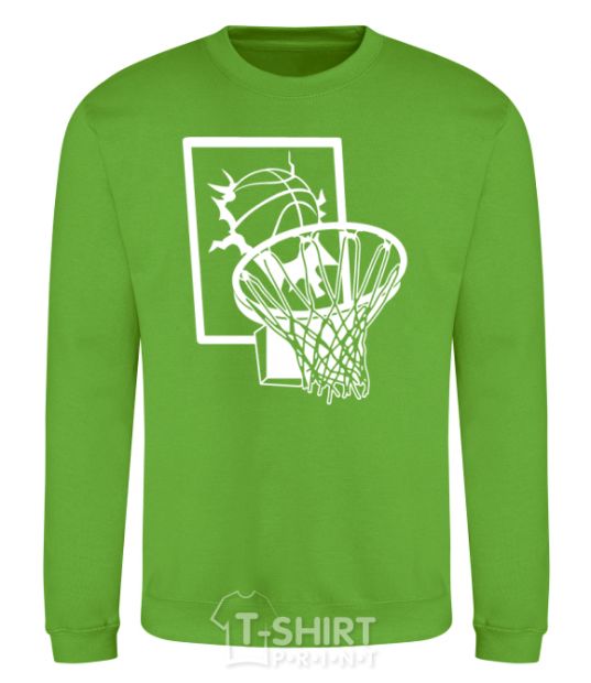 Sweatshirt Basketball hoop and ball orchid-green фото