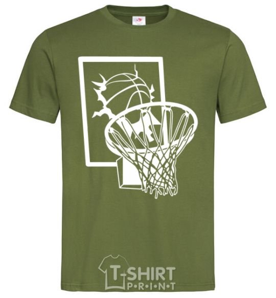 Men's T-Shirt Basketball hoop and ball millennial-khaki фото