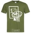 Men's T-Shirt Basketball hoop and ball millennial-khaki фото