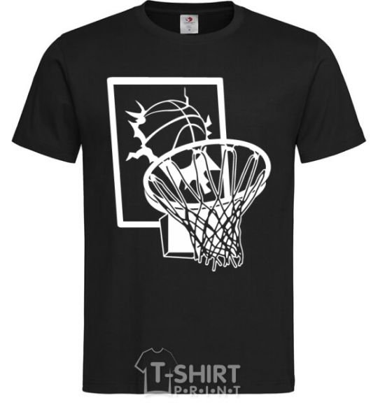 Men's T-Shirt Basketball hoop and ball black фото