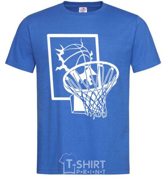 Men's T-Shirt Basketball hoop and ball royal-blue фото