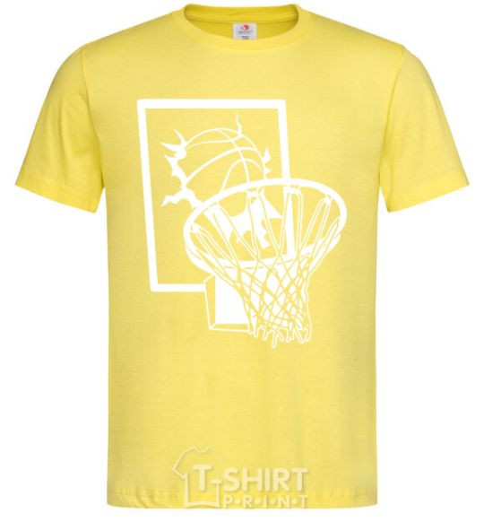 Men's T-Shirt Basketball hoop and ball cornsilk фото