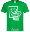 Men's T-Shirt Basketball hoop and ball kelly-green фото