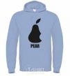 Men`s hoodie Pear sky-blue фото