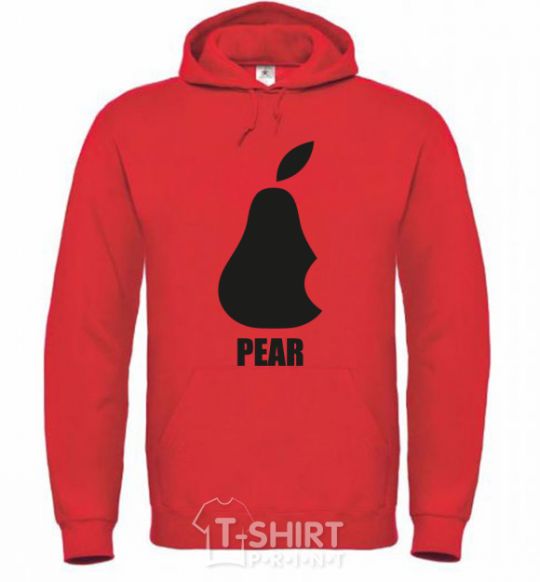 Men`s hoodie Pear bright-red фото