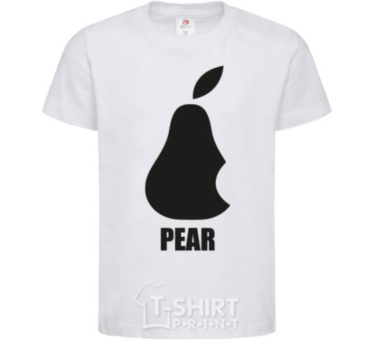 Kids T-shirt Pear White фото