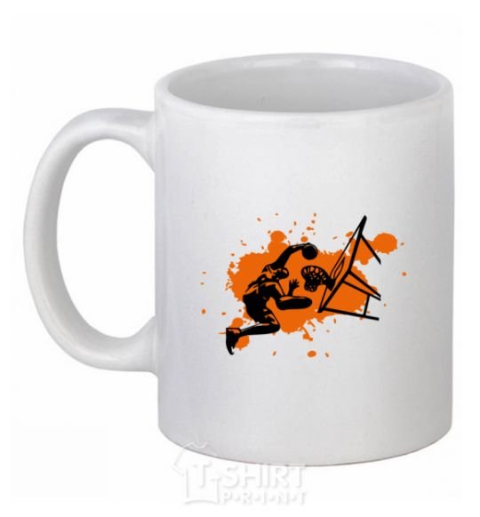 Ceramic mug Basketball player splash White фото