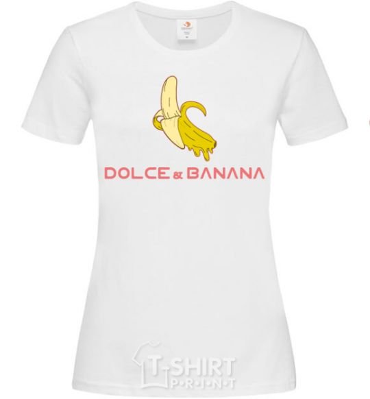 Женская футболка Dolce banana Белый фото