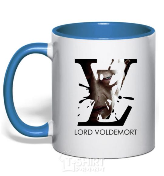 Чашка с цветной ручкой Lord Voldemort Ярко-синий фото