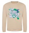 Sweatshirt Eat sleep soccer repeat sand фото