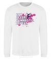 Sweatshirt Eat sleep gymnastic repeat White фото