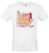 Мужская футболка Eat sleep boxing repeat Белый фото