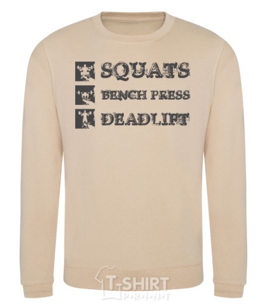 Sweatshirt Squats bench press deadlift sand фото