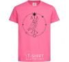 Детская футболка Сова геометрия Ярко-розовый фото