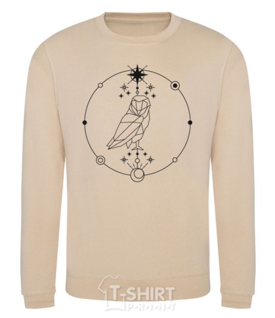 Sweatshirt Owl geometry sand фото