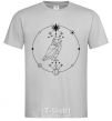 Men's T-Shirt Owl geometry grey фото