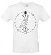 Men's T-Shirt Owl geometry White фото