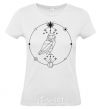 Women's T-shirt Owl geometry White фото