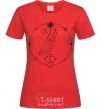 Women's T-shirt Owl geometry red фото