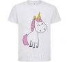 Kids T-shirt A cute full-sized unicorn White фото