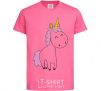 Kids T-shirt A cute full-sized unicorn heliconia фото