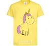 Kids T-shirt A cute full-sized unicorn cornsilk фото
