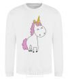 Sweatshirt A cute full-sized unicorn White фото