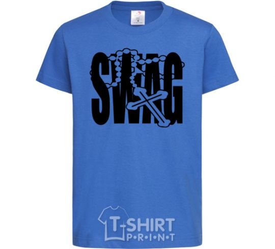 Детская футболка Swag style Ярко-синий фото