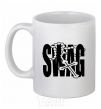 Ceramic mug Swag style White фото