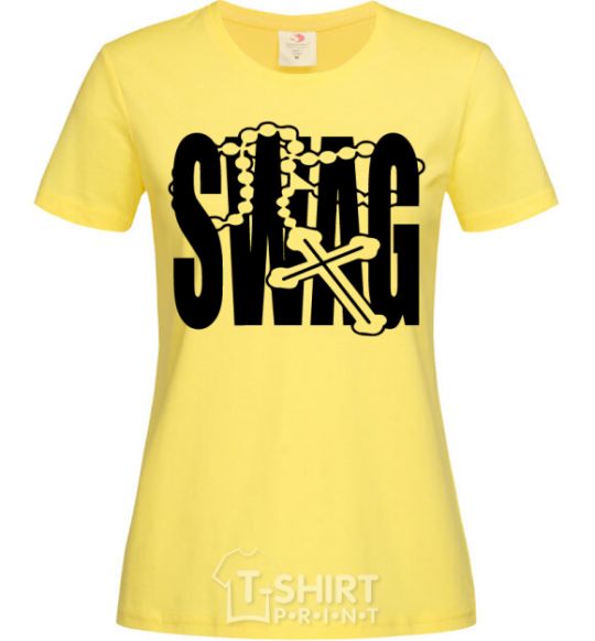 Women's T-shirt Swag style cornsilk фото