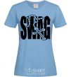 Women's T-shirt Swag style sky-blue фото