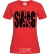 Women's T-shirt Swag style red фото