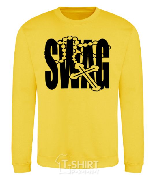 Sweatshirt Swag style yellow фото