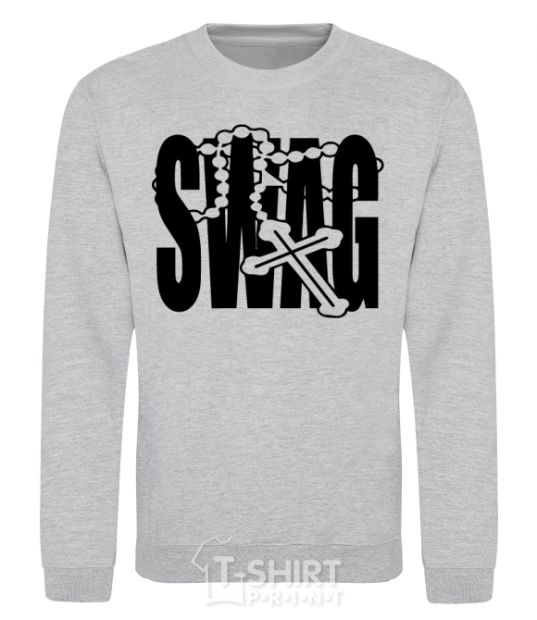 Sweatshirt Swag style sport-grey фото