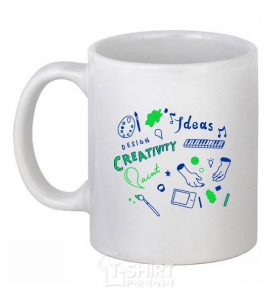 Ceramic mug Ideas design crestivity White фото