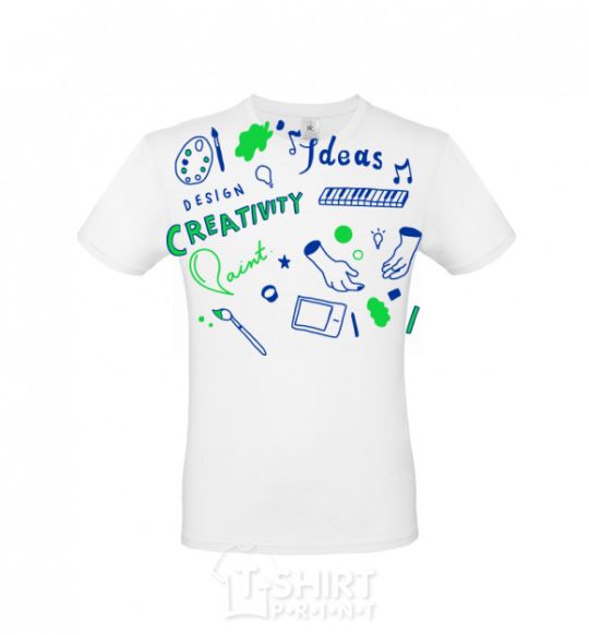 Men's T-Shirt Ideas design crestivity White фото