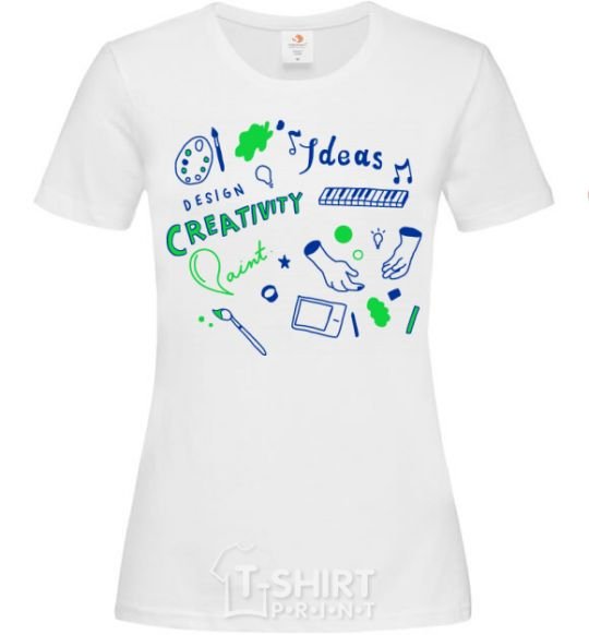 Women's T-shirt Ideas design crestivity White фото