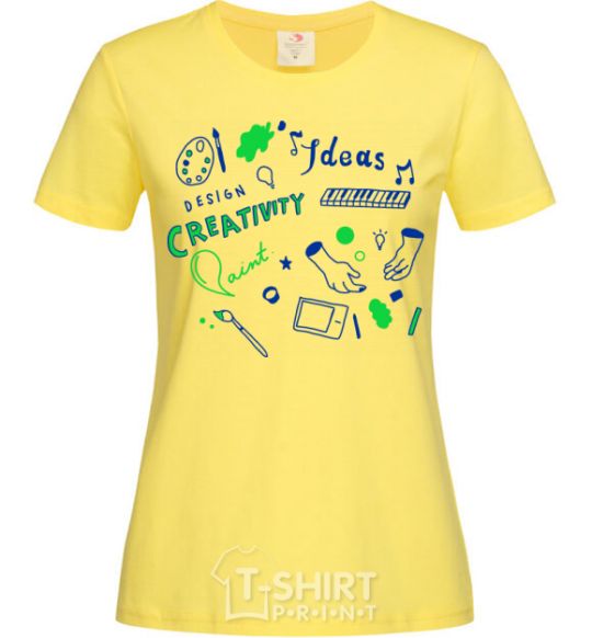 Women's T-shirt Ideas design crestivity cornsilk фото