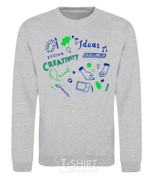 Sweatshirt Ideas design crestivity sport-grey фото