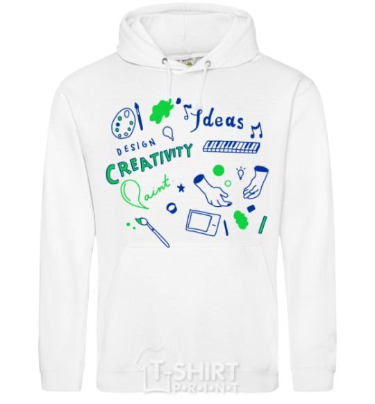 Men`s hoodie Ideas design crestivity White фото