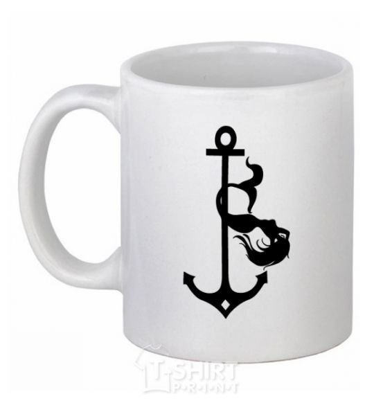 Ceramic mug Русалка pole dance White фото