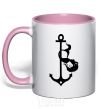 Mug with a colored handle Русалка pole dance light-pink фото