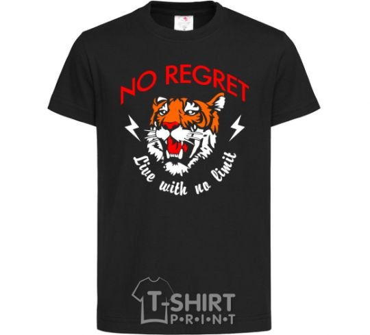 Детская футболка No regret live with no limit Черный фото