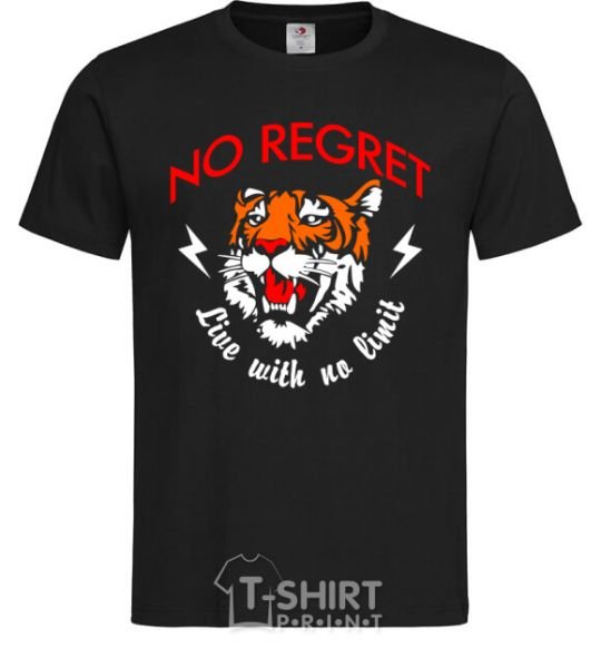 Men's T-Shirt No regret live with no limit black фото