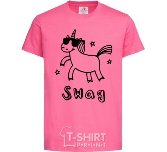 Kids T-shirt Swag unicorn heliconia фото