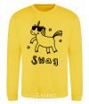 Sweatshirt Swag unicorn yellow фото