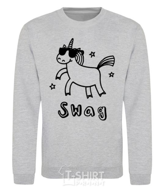 Sweatshirt Swag unicorn sport-grey фото