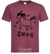 Мужская футболка Swag unicorn Бордовый фото
