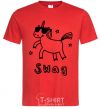 Мужская футболка Swag unicorn Красный фото